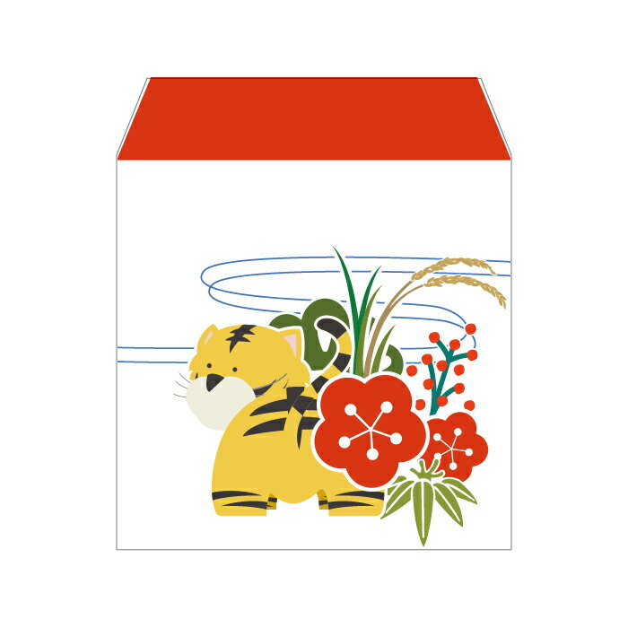 寅と松竹梅／コイン用ポチ袋(小)5枚セット お年玉袋・ぽち袋・おしゃれでかわいい多目的祝儀袋