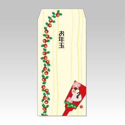 【2026年お年玉袋】羽子板(大)／3枚【和紙製ポチ袋】