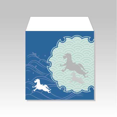 【2026年お年玉袋】雪輪　馬 ／コイン用ポチ袋(小)5枚セット お年玉袋・ぽち袋・おしゃれでかわいい多..