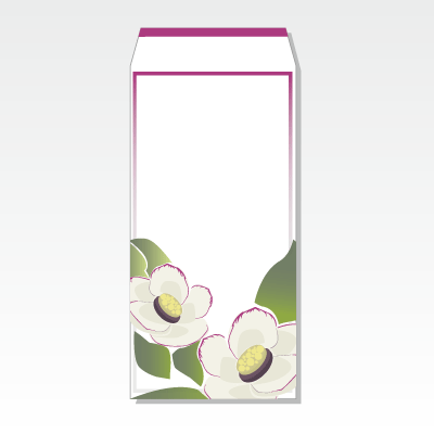 【2026年お年玉袋】クリスマスローズ (大)／3枚【上質紙製ポチ袋】お札を折らずに【和紙製ポチ袋】