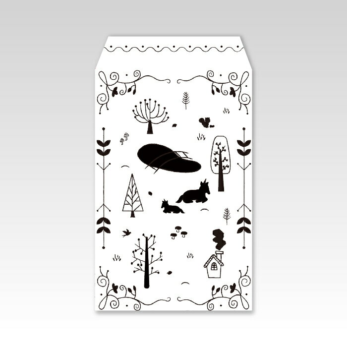 【2026年お年玉袋】風街(小)／5枚　お札が3つ折り【上質紙製ポチ袋】