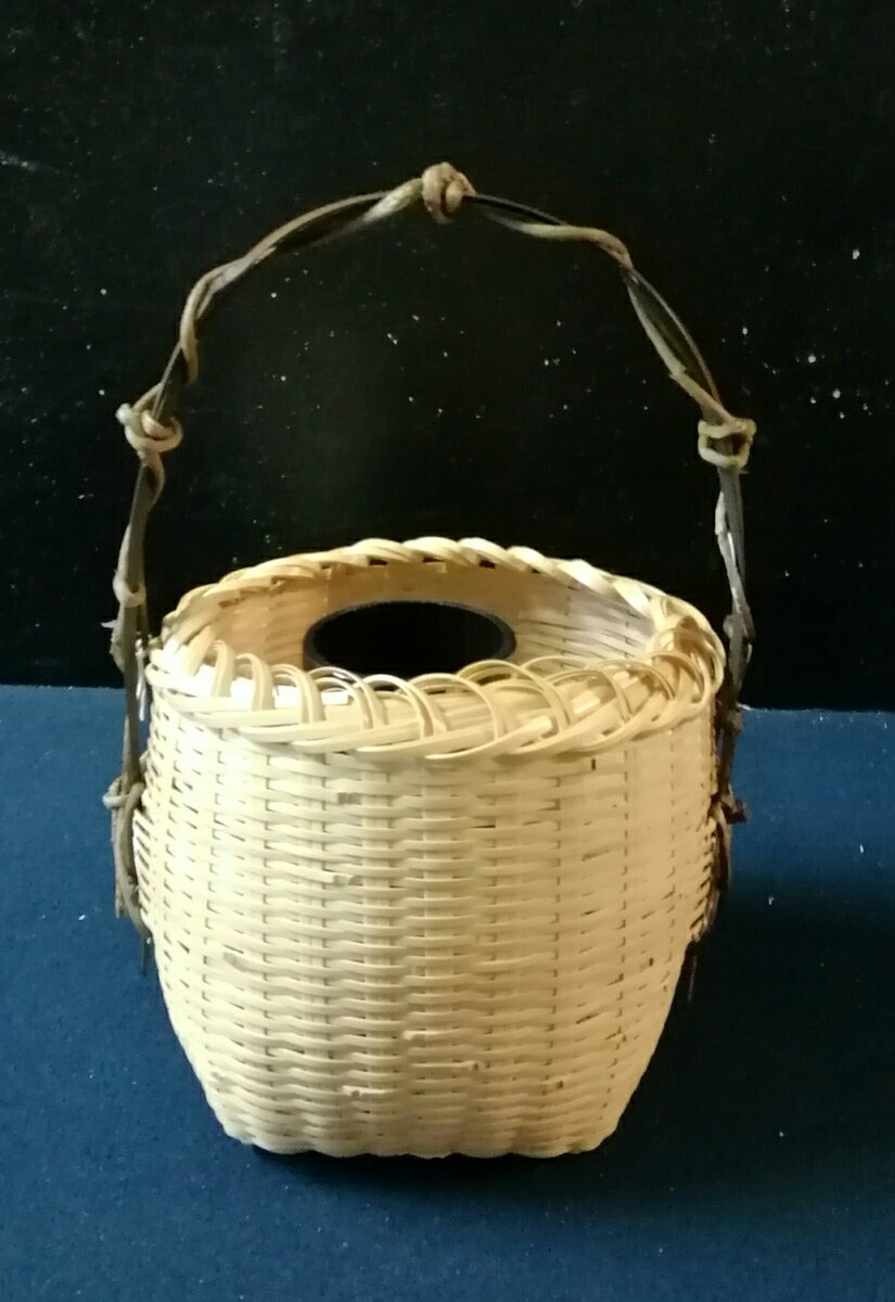 江ノ島サザエ篭花入　惺斎好写　島田竹宝斎