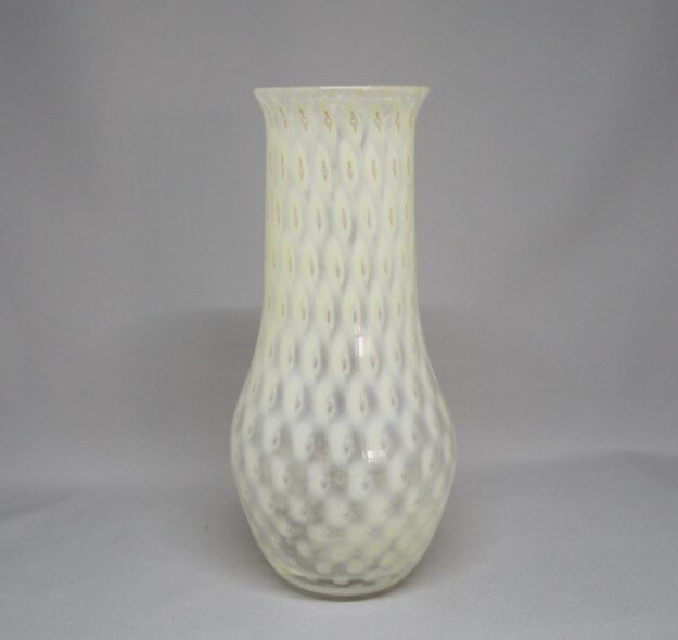 No20.黄色い泡入り花器　市川晶子