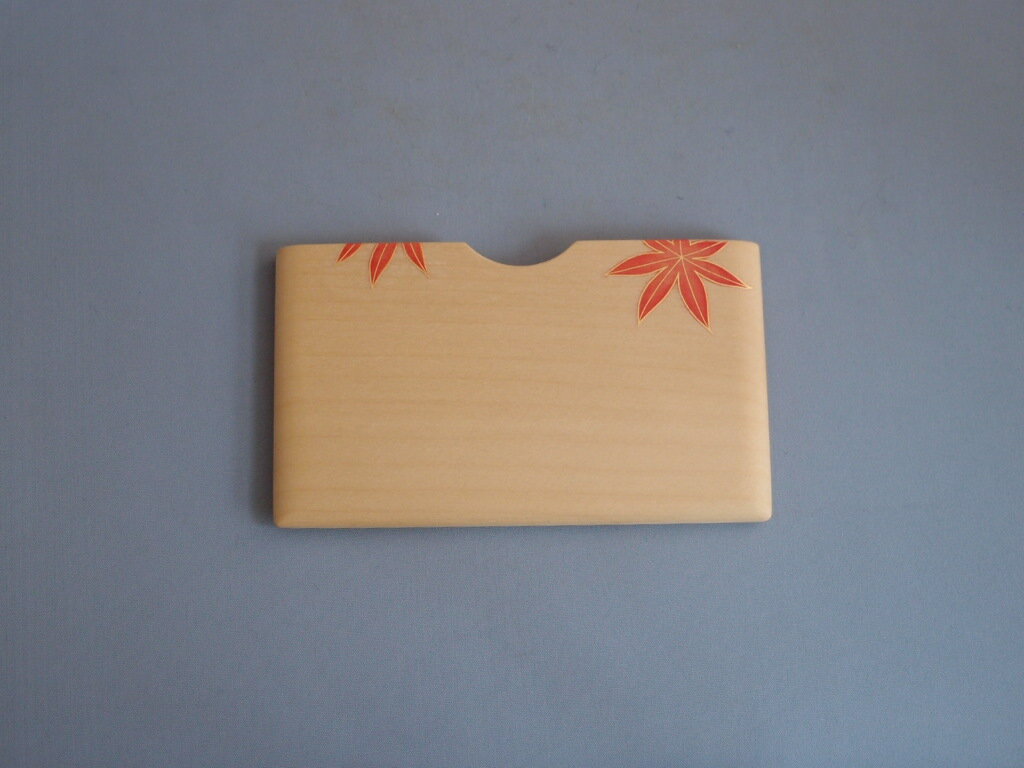 名刺入　截金　紅葉　大塚華仙