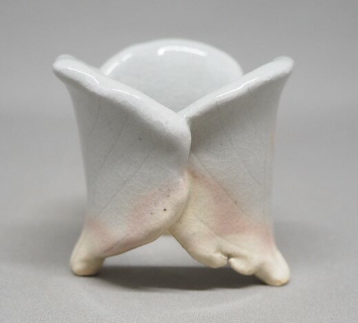 尾戸焼三つ葉蓋置 土居庄次