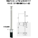 帝金バリカー KS-22 ステンレス製上下式バリカー48.6mm 上下式車止め サヤ管付属のセット品