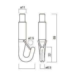タキヤ セフティNハンガーセットA 1.5mm×2.5M（コレダーラインピクチャーレール用...