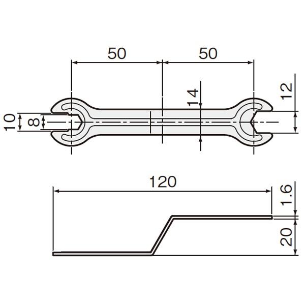 アトムリビンテック スパナ-950（FF-950)　HD-15NL/HD-16専用スパナ【ポスト投函発送】