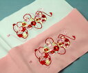 【ネコポス便可】【七五三 女の子 半衿】【選べるカラー】花輪 刺繍【3才】【襦袢 着物 子供 女児】【あす楽】