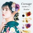 髪飾り 卒業袴 振袖に つまみ細工 立体 シェル調 花かざり 2点セット 和装 洋装 和洋兼用 コームタイプ コサージュ ヘアアクセサリー 和風 ピンポンマム ...