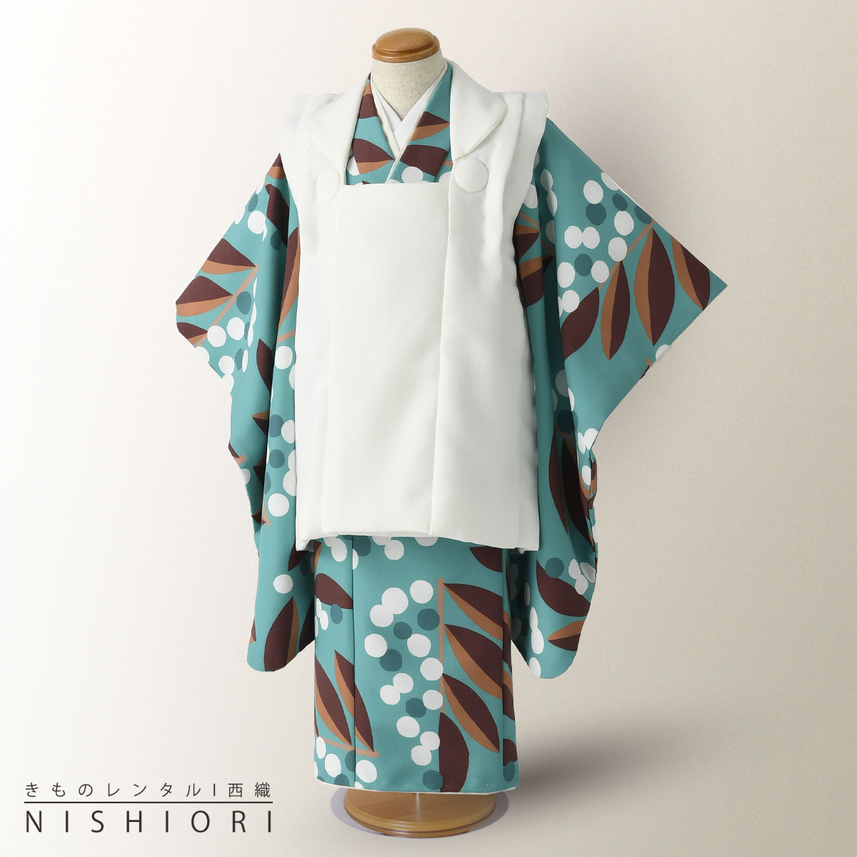 【スーパーSALE 全品半額クーポン配布中!】【レンタル】 七五三 花わらべ 被布コート 三歳 男児 着物 アンサンブル セット フルセット【3歳 貸衣装 子供...