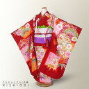 【クーポンで10%OFF 7/18限定】和がまま ブランド 四ツ身 レンタル 着物 フルセット【7歳 貸衣装 七五三】子供 女児 和服 セット 日本舞踊【往復送料無料】赤 菊 牡丹 ラメ 新品足袋プレゼント