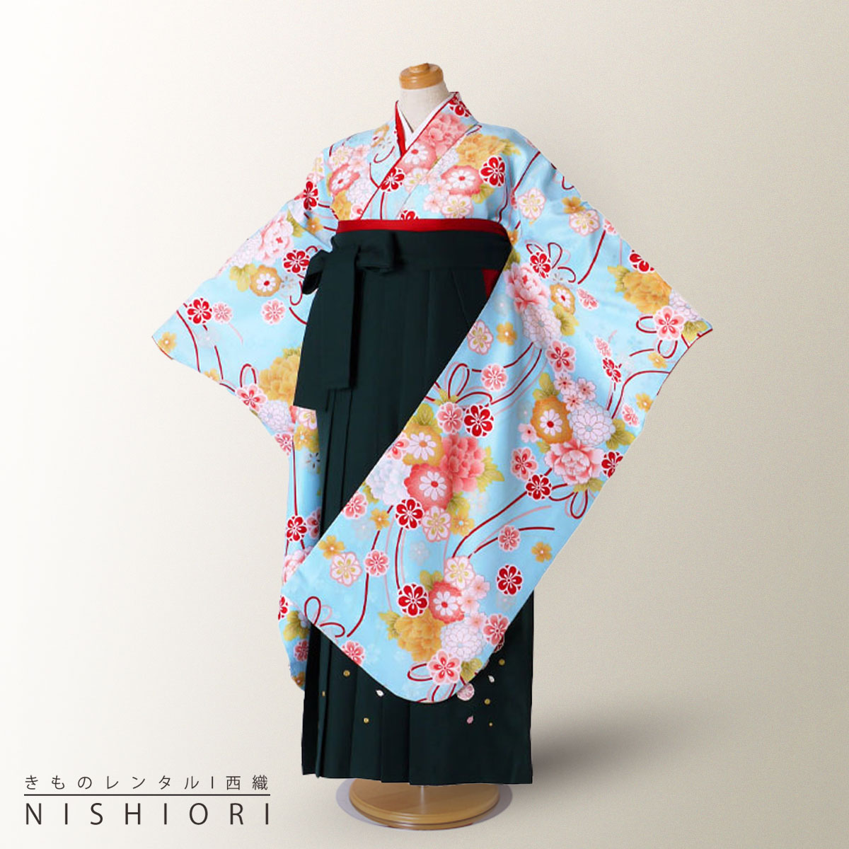 楽天和装通販 きものレンタル 西織【BLACK FRIDAY お得なクーポン配布中!】【レンタル】小町kids ブランド ジュニア 着物 袴 フルセット 【十三参り 卒業式 貸衣装 晴れ着 小学生】【青 濃紺 水色】