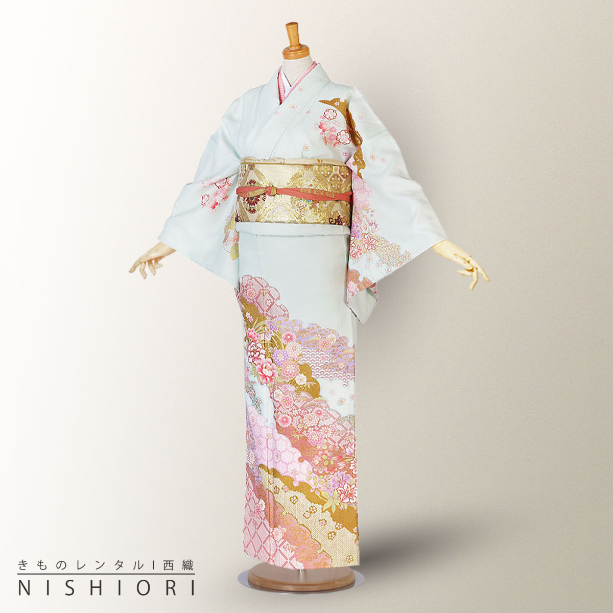 【スーパーSALE 10%OFFクーポン配布中!】【レンタル】訪問着 着物 貸衣装 フルセット 入学式 卒業式 七..