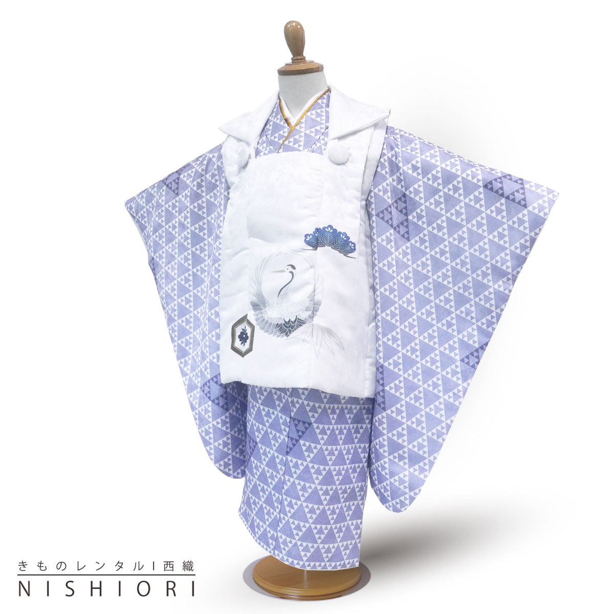 【スーパーSALE 全品半額クーポン配布中!】【レンタル】 七五三 被布コート 三歳 男児 着物 アンサンブル セット フルセット 被布【3歳 貸衣装 子供 男...