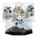 【レンタル】 正絹 男児 産着 兜 鷹 白 ホワイト お宮参り 着物 帽子 よだれかけ セット【男の子 貸衣装 和服 祝い着 初着 産着 往復送料無料】かっこいい