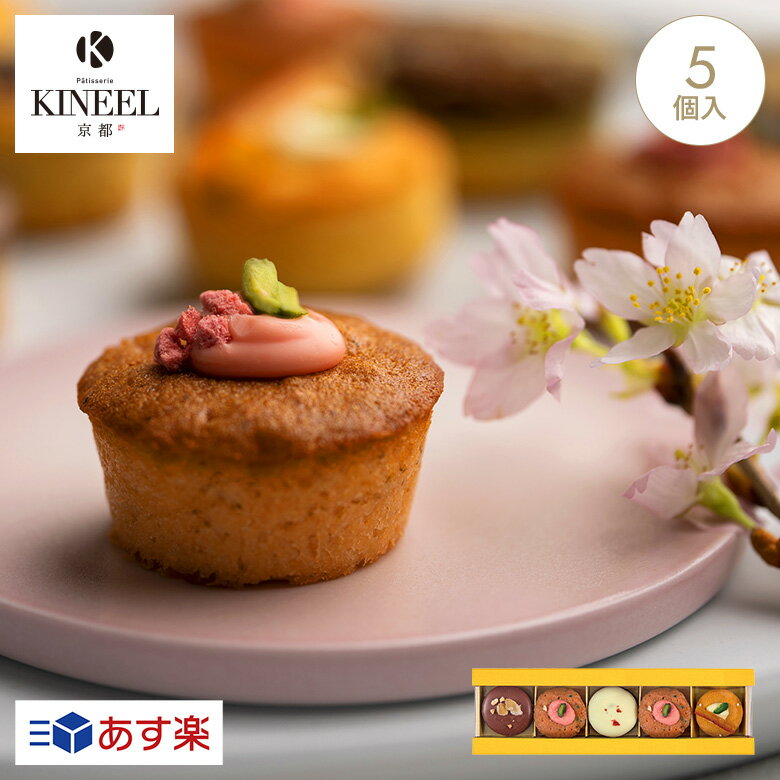 プチケーキ 母の日・春ギフト KINEEL キニール プチケーキ詰合せ 姫ガトー5個入（桜） / 京都 桜 お中元 ギフト プチギフト スイーツ ひとくちケーキ アソート セット お菓子 洋菓子 プレゼント 内祝い 手土産 詰め合わせ 個包装 焼き菓子 お祝い お返し 誕生日 お取り寄せ のし 出産祝