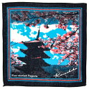 【Artハンカチ】 京の春景色 * 京都 くろちく 公式 * Art アート 芸術 美術 神社仏閣 京都 京 京の景色 日本 土産 ニッポン JAPAN KYO...