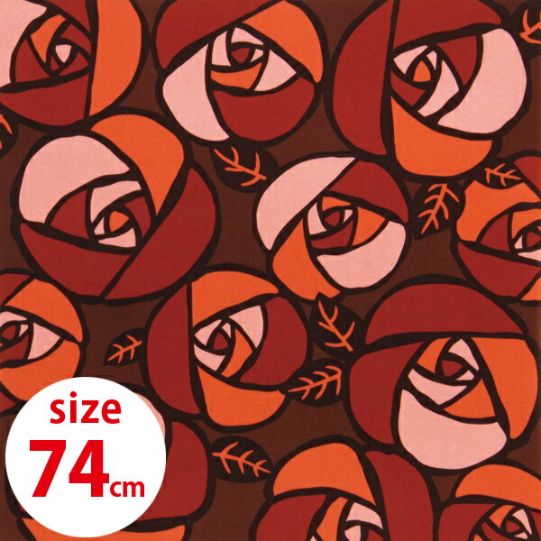 ちりめん風呂敷・薔薇 赤・京都くろちく