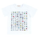 子供Tシャツ サイズ90 白 ＊ 京都くろちく 本店 公式 ＊ 絵心経 般若心経 ホワイト キッズ 子ども こども ベビー 親子 お揃い 親子 巡礼 和風 和柄 おしゃれ はんにゃしんぎょう お経 漢字 お土産 日本土産 外国人 ユニーク プレゼント ギフト 誕生日 クリスマス