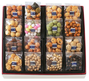 京都の豆菓子16種類詰合せ。手土産に【京都・豆富】の自信作をどうぞ。 　豆蔵（まめぞう）　16袋入