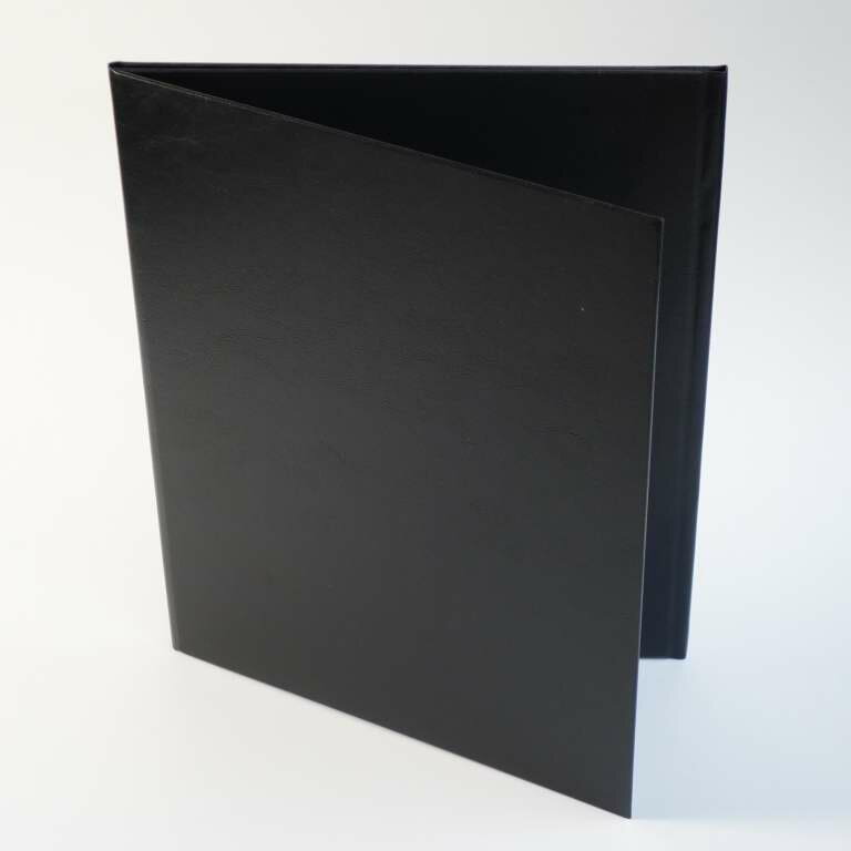 A4用黒塩ビレザー表紙 3枚収納用 賞状ファイル　証書ホルダー 賞状ファイル(※コーナー貼付セルフサービス)