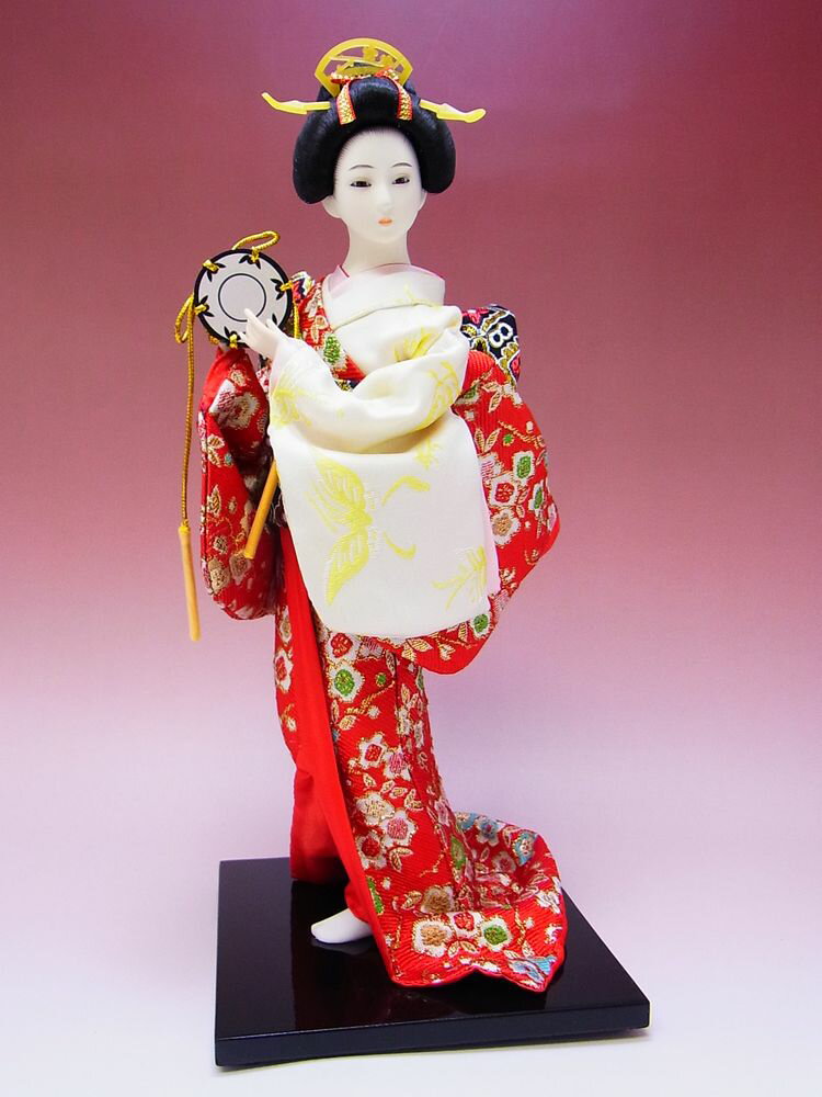 久月作　日本人形（尾山人形）　いしのやすこ京刺繍　8号　【京華】　Japanese doll　〈日本の伝統品　にほんにんぎょう　和人形　お人形　和の置物・お飾り・インテリア　日本のおみやげ　海外・外国へのお土産・プレゼントにもおススメです！　通販〉