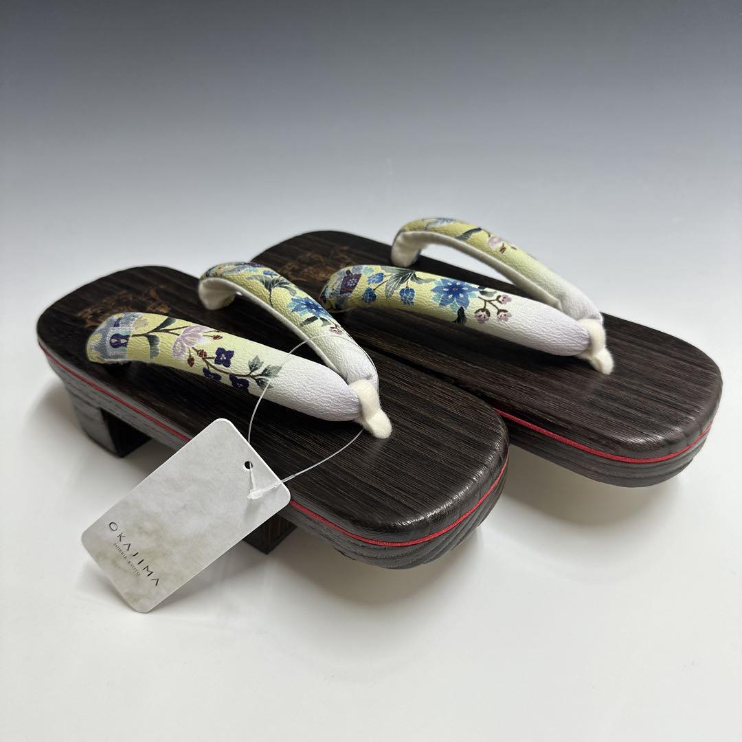 2025新作！！ 岡重 OKAJIMA 二枚歯 桐下駄 フリーサイズ　茶 浴衣 夏着物　22