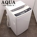 爆買/【中古】洗濯機/アクア/一人暮らし/4.5kg/コンパクト/予約機能/ステンレス槽/風乾燥/送料込み特価品/AQW-S45EC-W/SB-AQWS45ECW|詳細画像