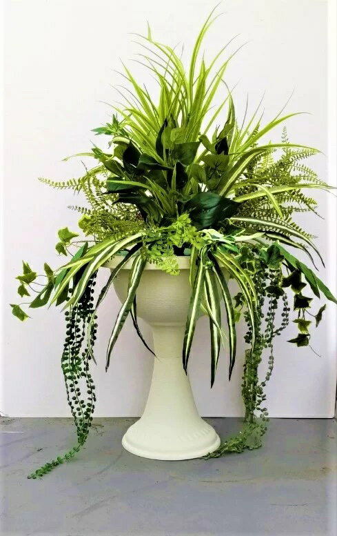 ●造花 人工観葉植物 ミックスグリーンプランター [ vk-1200 ] 送料無料 98122