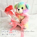 ● レインボー ベアー カーネーション (de-6) 造花 人工 観葉植物 フェイクグリーン 送料無料 94293