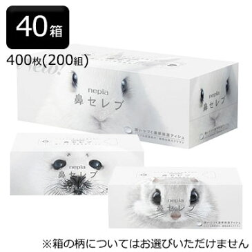 送料無料 ネピア 鼻セレブ ティッシュペーパー 200組 40箱入 まとめ買い おしゃべり鼻セレブ にも 00106