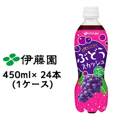 伊藤園 ぶどう スカッシュ PET 450ml ×24 本 (1ケース) 送料無料 43174