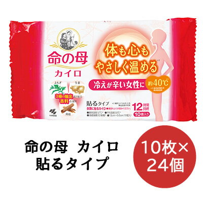 小林製薬 命の母 カイロ 貼る 10枚×24袋 使いすてカイロ 送料無料 06091