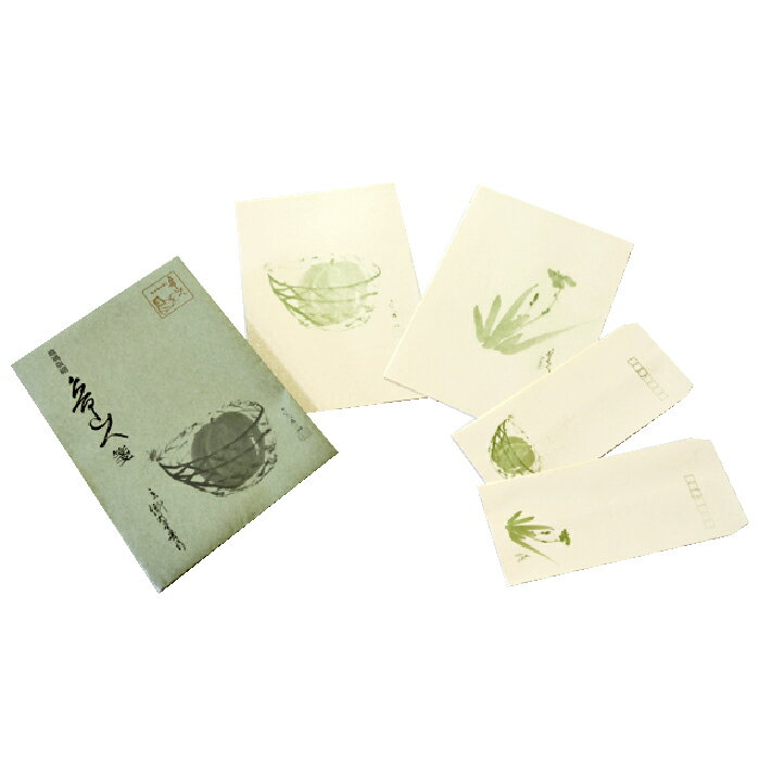 レターセット 〈魯山人GONOMI〉 2 西瓜・水仙 封筒 便箋 セット コロタイプ印刷 北大路魯山人 和紙楮調