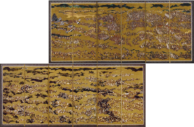 ディスプレイ 絵画 日本画 サムライ 武士 インテリア 縮小屏風 重文 大坂夏の陣図屏風 京都便利堂 店 屏風 大坂夏の陣図屏風 ホビー 美術 アート 美術品 骨董品 民芸品 海外向け ギフト