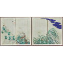縮小屏風 〈重文 夏秋草図屏風〉酒井抱一筆