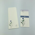 一筆箋 便箋 レターセットひとひら箋・封筒セット 山口晃〈青薔薇〉 アートグッズ アート日本画