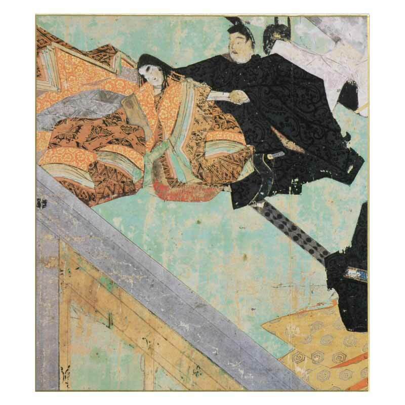色紙 〈国宝 紫式部日記絵詞 祝宴〉