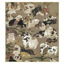 色紙 〈百犬図〉伊藤若冲筆