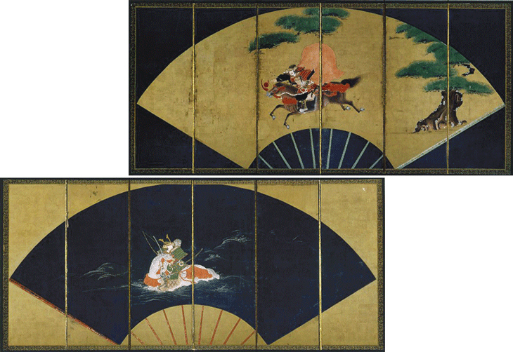 縮小屏風〈一の谷合戦図屏風〉