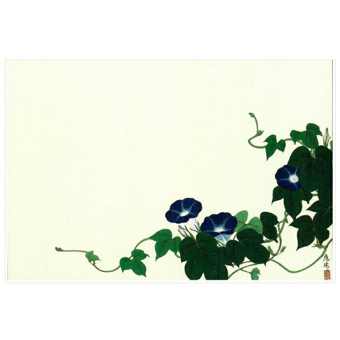 絵はがき〈朝顔図(部分)〉 円山応瑞筆 NA-73