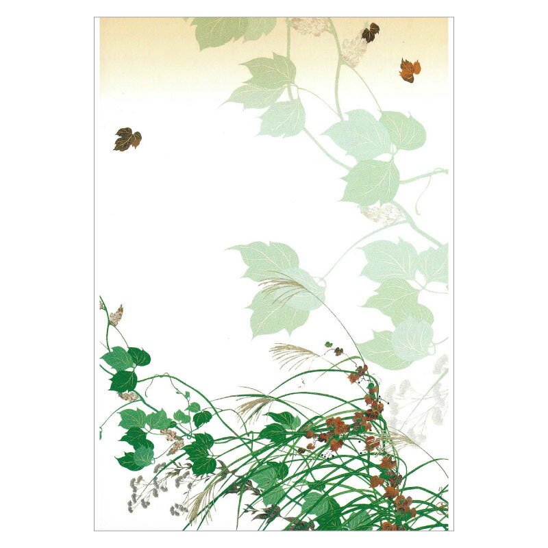 【DM便可】 絵はがき〈重文 夏秋草図屏風(左隻)〉酒井抱一筆 TB-034