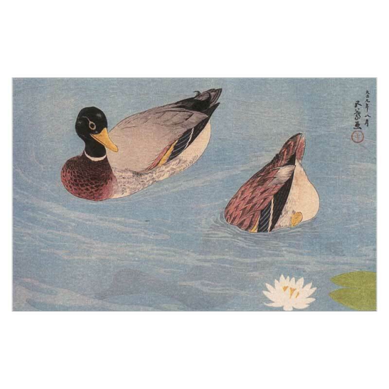 コロタイプ絵はがき〈季趣五題 なつはじめ　鴨〉 橋口五葉　BC-019