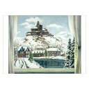 絵はがき〈雪の街〉岡鹿之助筆 洋-29