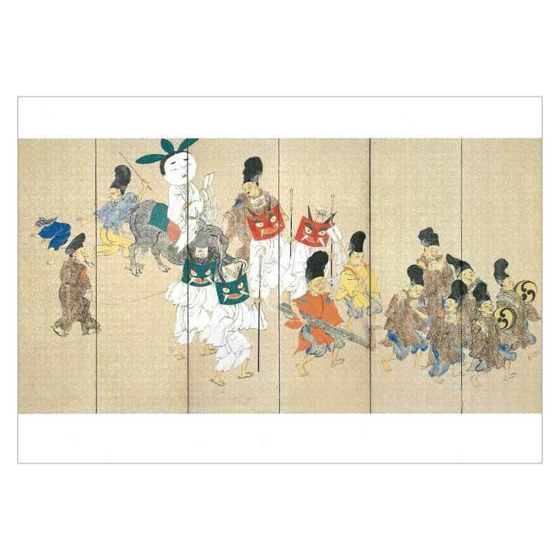 【DM便可】 絵はがき〈やすらい祭牛祭図〉浮田一筆