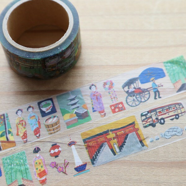 cozyca products沖野愛・透明マスキングテープ京都、鴨川、舞妓、五重塔、大文字、のサムネイル