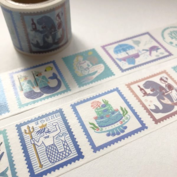 九ポ堂・海の中にある架空郵便局の切手シリーズ珊瑚の森郵便局・海の王国