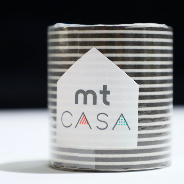 カモ井加工紙〈mt casa〉masking tape マスキングテープ50mm幅x10m巻ボーダーティーブラウン 20 off