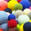 羊毛フェルトボールS【直径約20mm】単色【1個入】羊毛フェルト　ポンポン/ボンテン
